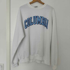 Columbia University College Crewneck sweater hoodie champion fleece xl mens